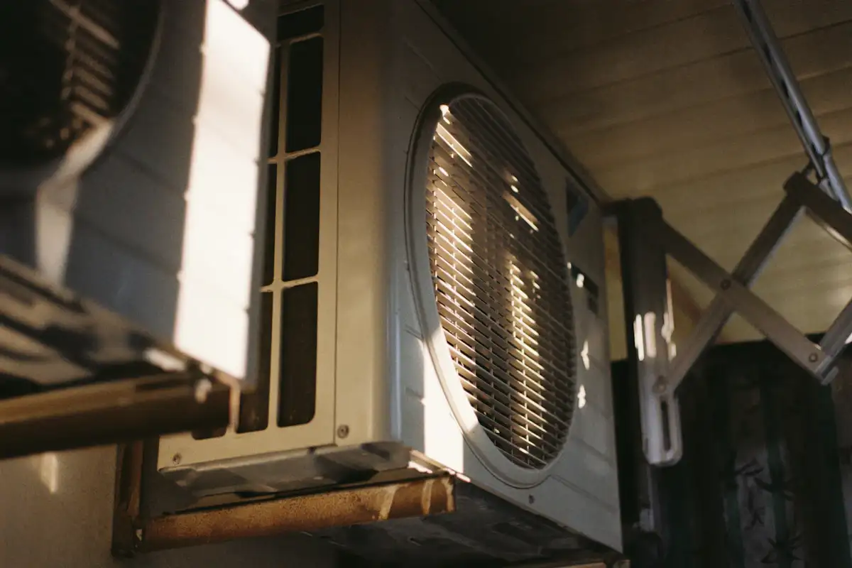 Ac condenser fan close up